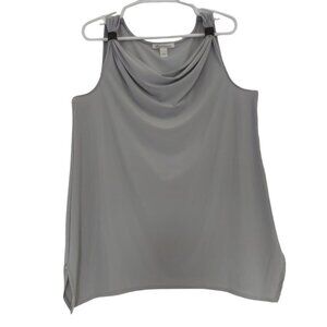 Kenneth Cole Women's Sleeveless Cowl Neck Top With Embellished Straps, Size L.